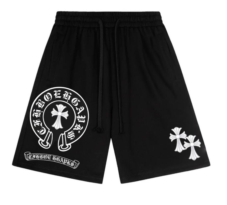 Спортивные шорты Chrome Hearts Logo черные Новинка на лето Хром Хартс