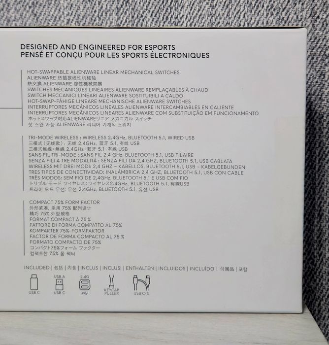 Механічна клавіатура Alienware Pro Wireless Keyboard 75% НОВА