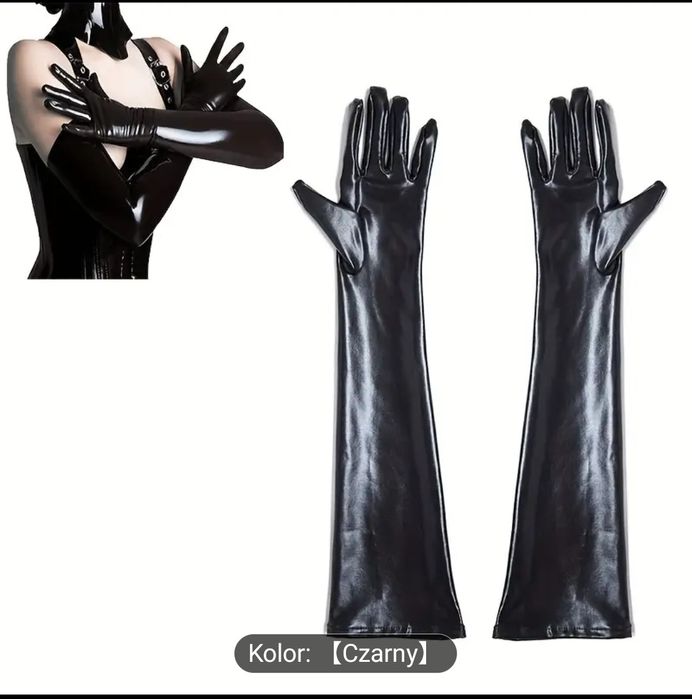 Rękawicki karnawałowe, poliester błyszczące