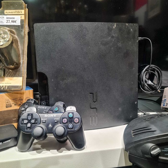PlayStation 3 Slim (Modelo CECH-3004A) + 2 Comandos Originais SONY