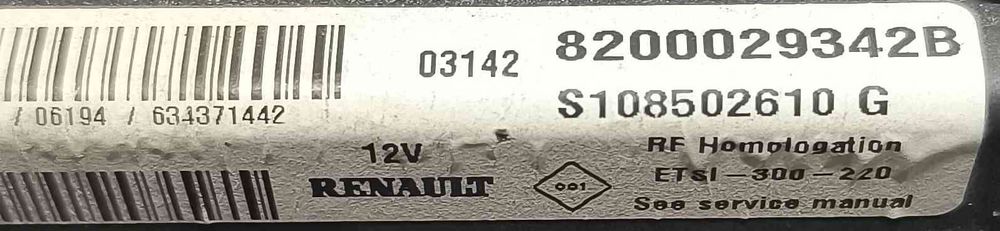 Módulo / Centralina BSI 8200029342B - RENAULT SCÉNIC I Veículo multiuso