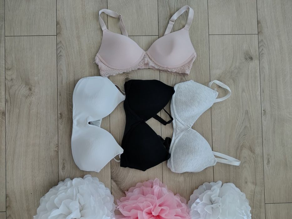 Biustonosze do karmienia H&M 80C zestaw 3+1 ciążowe dla mamy do porodu