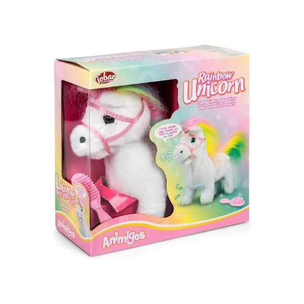Unicórnio Arco-Íris A Pilhas 25cm