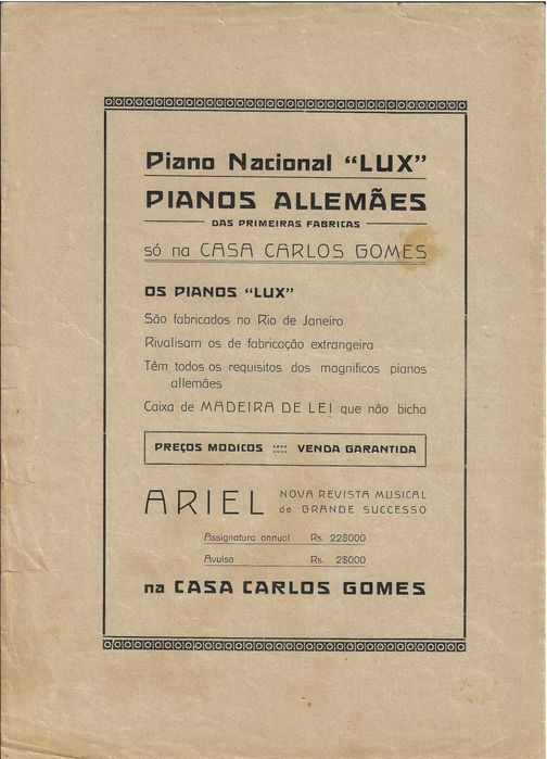 PIANO: 2 Partituras Antigas Anos 20 – Fox-Trot - Art Déco