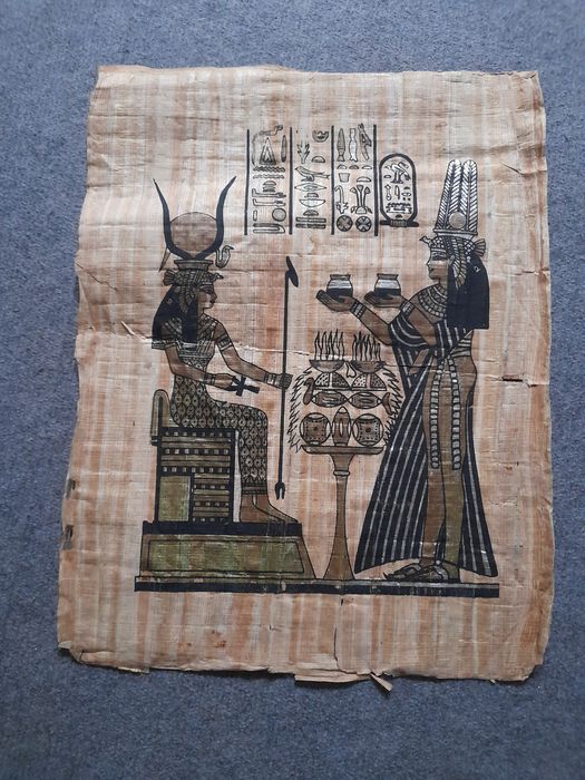 Papiro Egípcio com dimensões  43 cm x 33cm