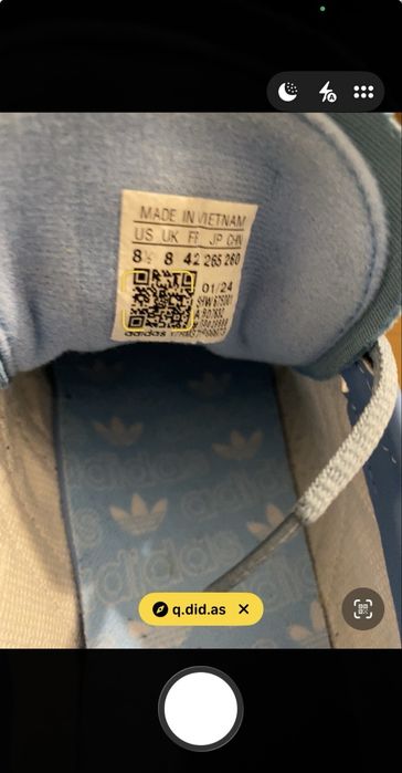 Ténis Adidas originais azul claro – com caixa
