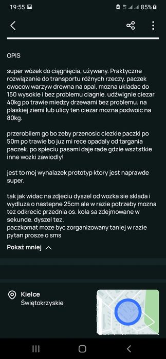 wozek do paczek drewna