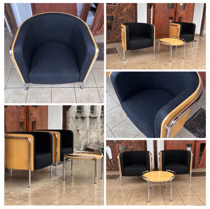 Thonet S3001 komplet mebli. Projekt Christoph Zschocke. Postmodernizm