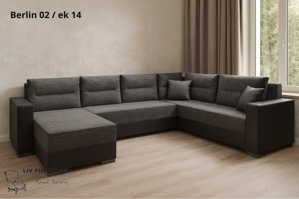 Narożnik Rogówka LARS rozkładany obustronny montaż funkcja spania