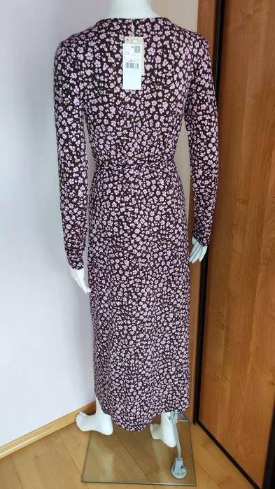 Mango sukienka kopertowa MIDI r S 36