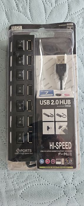 Suporte  7 USB com Led