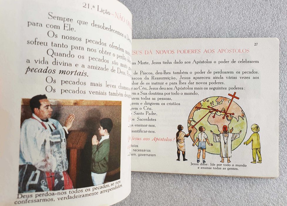 Antigo ~ "LIVRO de RELIGIÃO " ~ Escola Primária ~ 2ª Classe ~ 1963