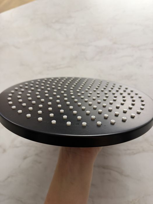 OMNIRES Slimline - Deszczownica, średnica 25 cm, czarny matowy