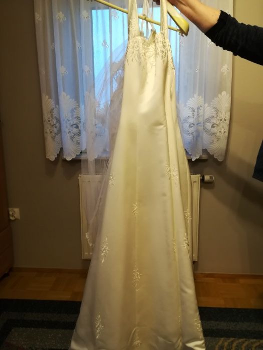Suknia ślubna, kolor - kość słoniowa