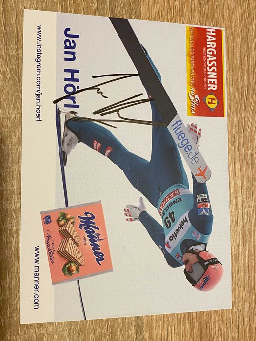 JAN HOERL-oryginalny autograf-austriacki skoczek narciarski