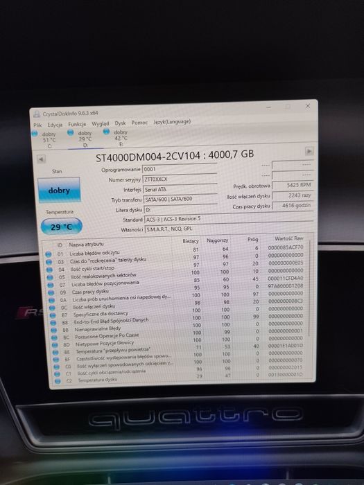 Dysk twardy Samsung Barracuda 4TB W pełni sprawny
