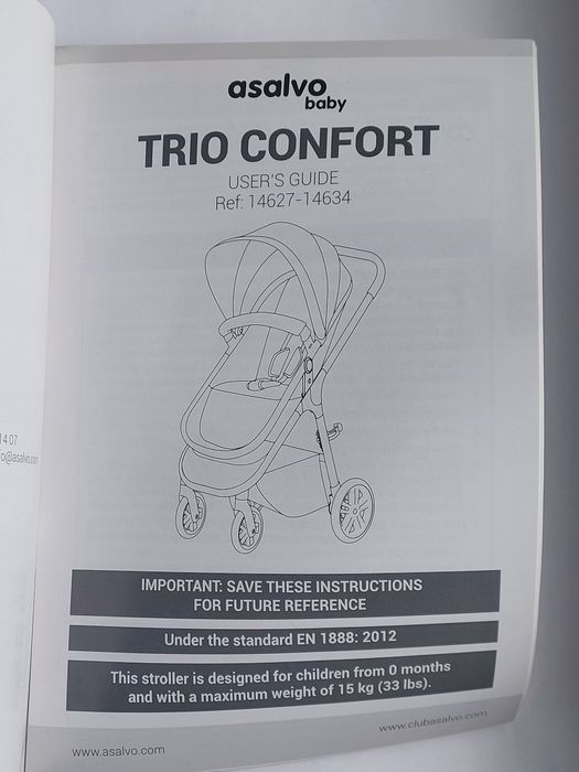 3 в 1 Автокрісло Люлька Коляска Візок Asalvo Baby Trio + ПОДАРУНКИ