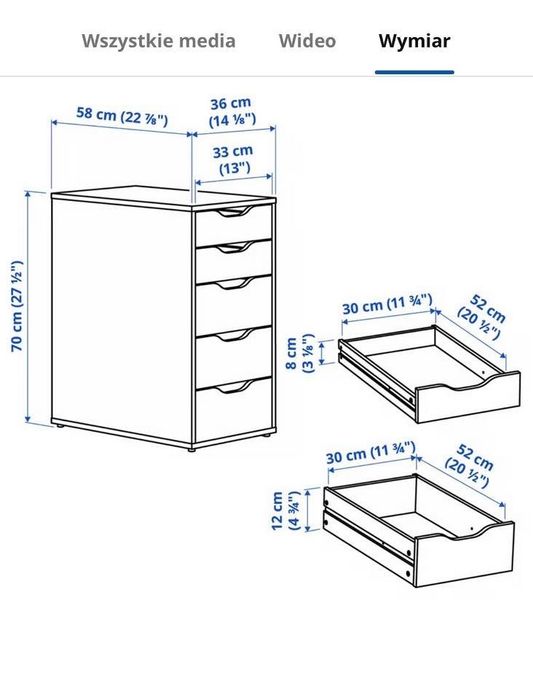 Biurko i fotel biurowy z Ikea.