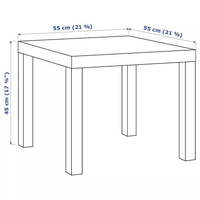 Mesa de apoio lack castanho preto