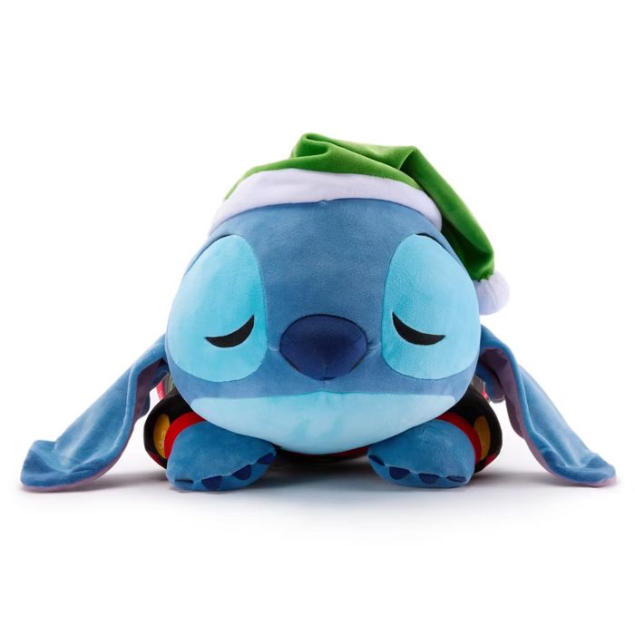 Peluche Disney Stitch deitado com gorro de Natal (novo)