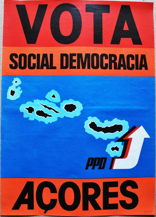 Cartaz político / propaganda PPD Grande festa popular de 1976