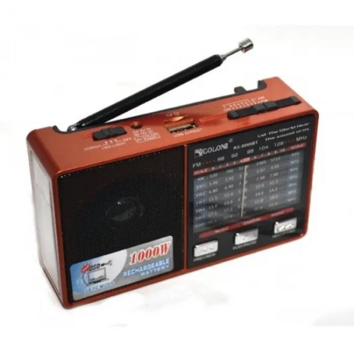 Радіоприймач Golon RX-8866 акумуляторний з ліхтарем та mp3 microSD USB