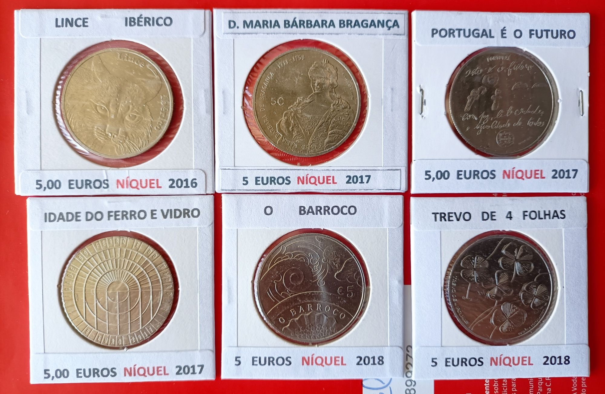 48 Moedas Comemorativas Portuguesas De 5 Euros Quinta do Conde • OLX