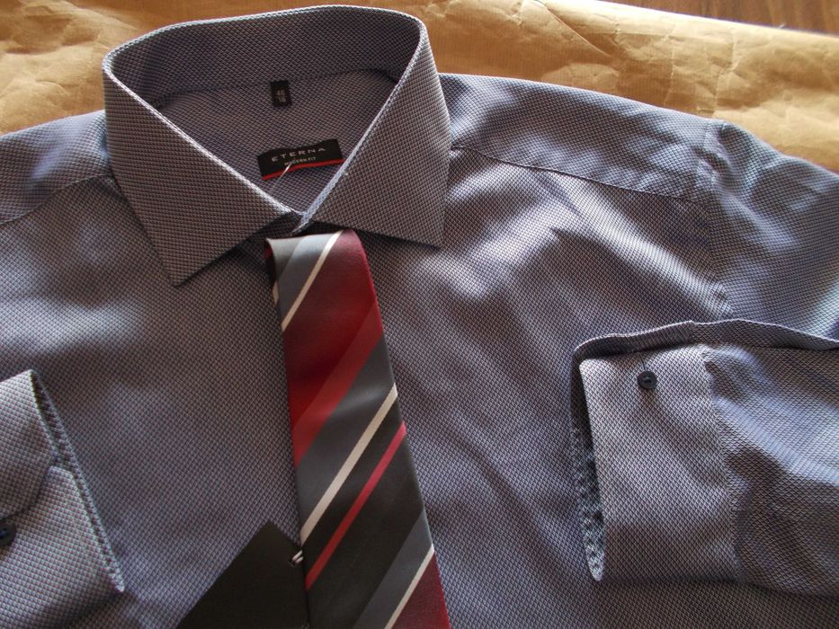 4XL ETERNA Exclusive Line Nowa Koszula Męska 4XL46/47 Germany+ Krawat