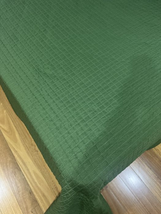 Edredao verde cama casal