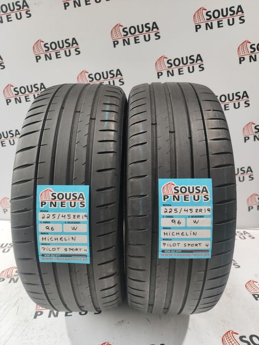 2 pneus semi novos 225-45R19 Michelin - Oferta da entrega