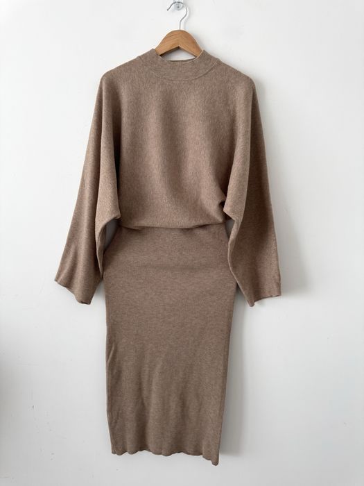 Mango dzianinowa sukienka midi Knitted dress Jesienna