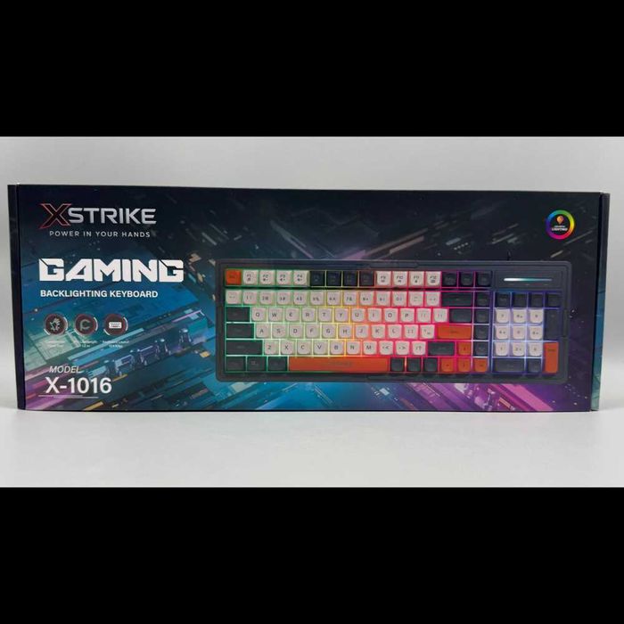 Проводная клавиатура с подсветкой XSTRIKE X-1016 RGB USB с подсветкой
