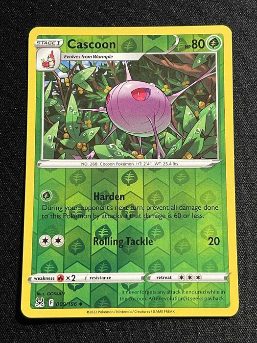 Carta Pokémon Cascoon 9/196 Lost Origin