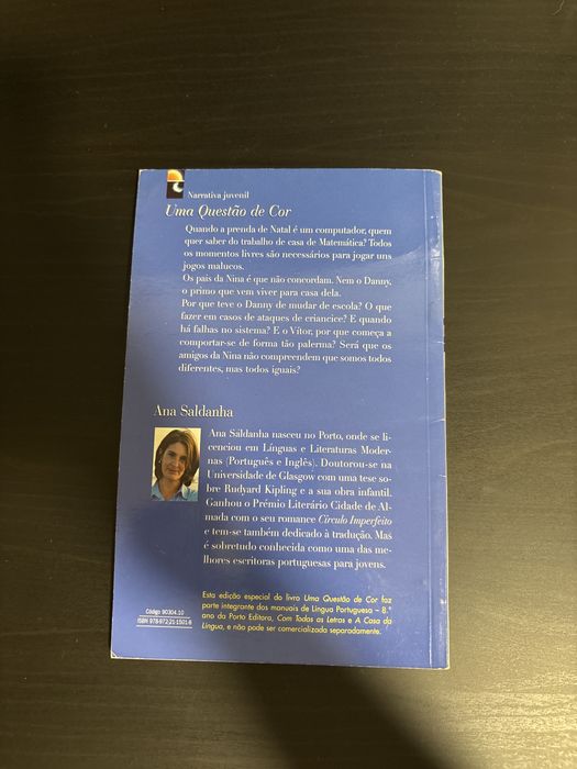 Livro “Uma questão de Cor” de Ana Saldanha
