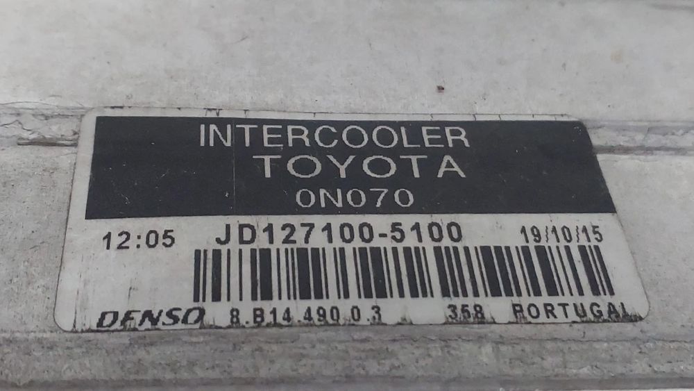 Radiador do intercooler TOYOTA Yaris (_P9_)
