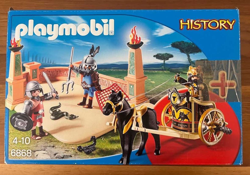 Playmobil History 6868 – Arena de Gladiadores c/ Biga – INCOMPLETO