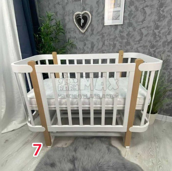 ЛІЖЕЧКО+МАЯТНИК+МАТРАЦ+КОЛЕСА + пеленальний  комод 900 мм (BABYMAX)
