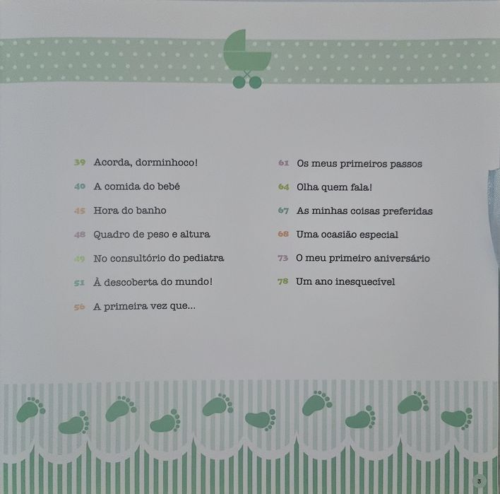 Livro de memória do bebé meu Primeiro Ano de Vida