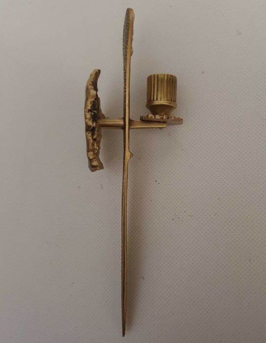 Candelabro / Castiçal de parede para vela, baixo relevo - Anos 60