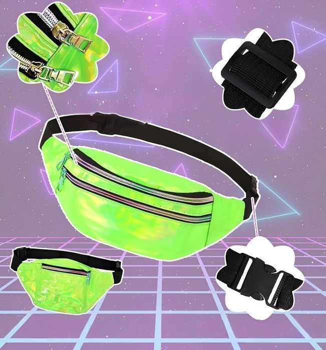 Damski Strój Kostium Przebranie Lata 80 Halloween Retro Neon Disco XL