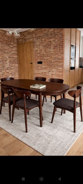 ZESTAW  Stół FI 100 + 4x krzesło drewniane