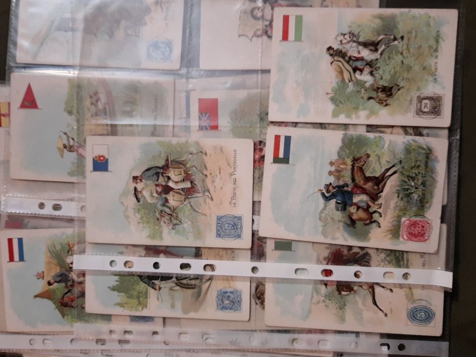 Grande colecção de selos e postais