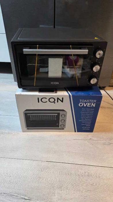 Mini piekarnik ICQN 20L 1500W MAX 240°C  5 funkcji Grilla Timer CZARNY