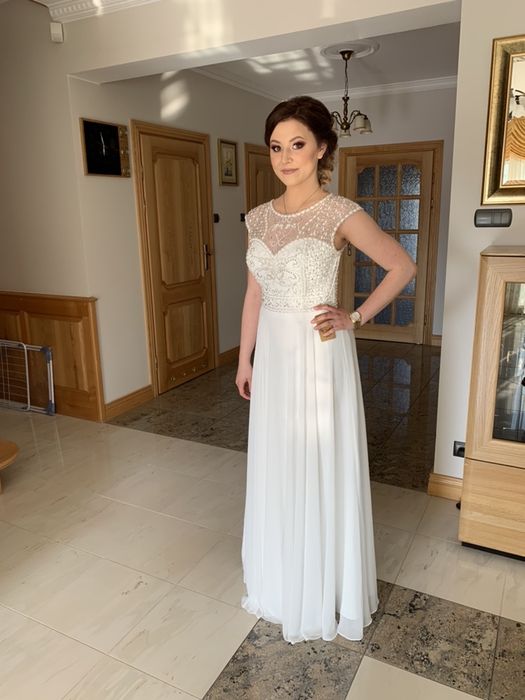 Suknia piękna sukienka ślubna lub na poprawiny