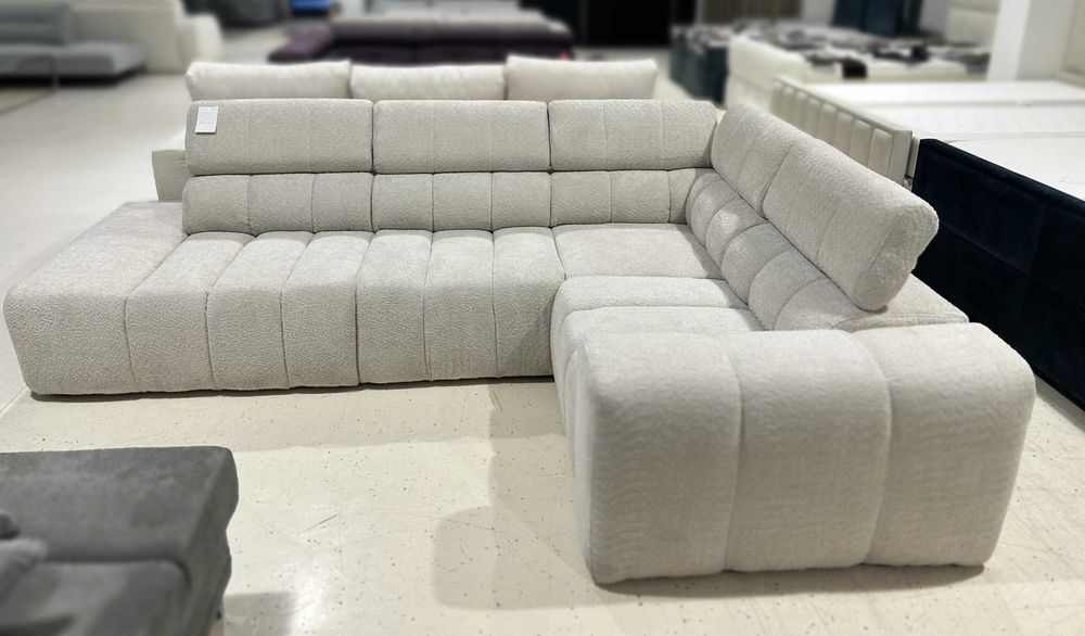 Designerski Narożnik SOFIQUE 295cm | Modna Tkanina Boucle | Ekspozycja