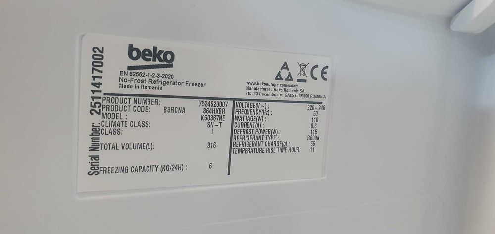 Chłodziarko-zamrażarka Beko K60367NE - Madej Gorlice Mickiewicza -