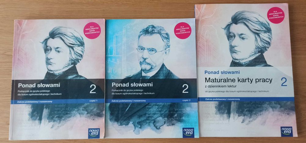 Ponad słowami 2 część 1 i 2  język polski + Maturalne karty pracy