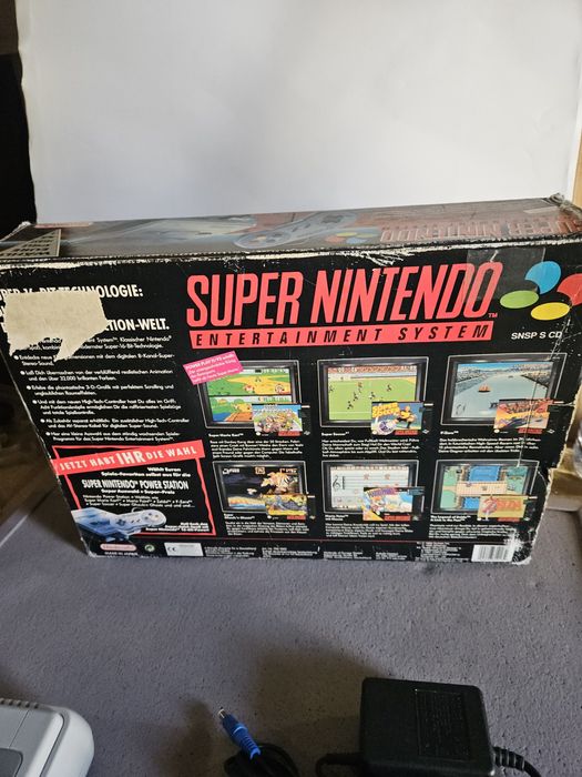 Consola super nintendo com caixa