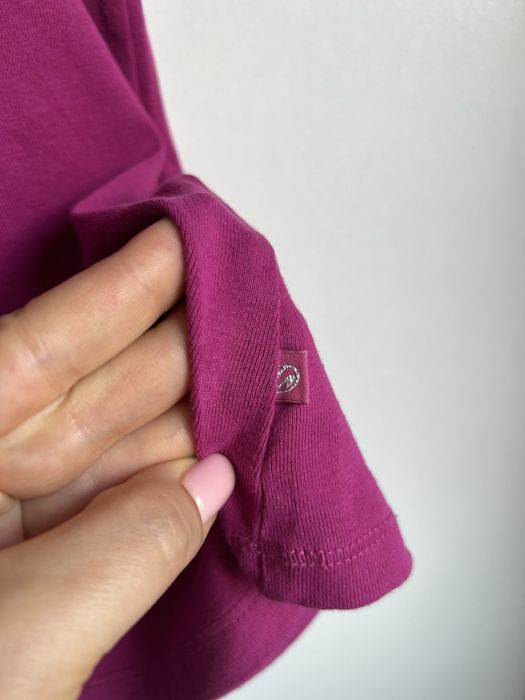 Fuksjowa bluzka dla dziewczynki prążek r. 164-170 T-shirt 14/16 lat