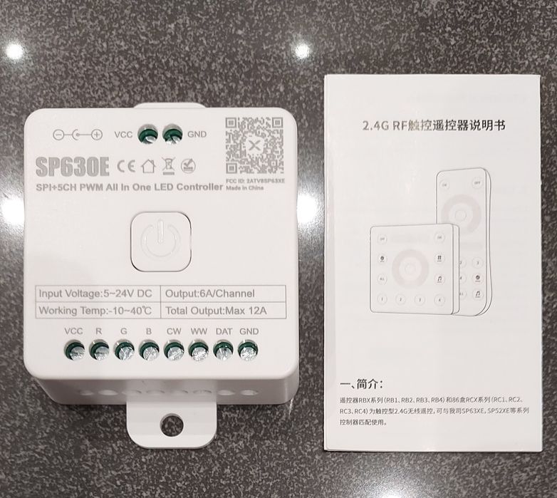 Uniwersalny sterownik kontroler LED SP630E All In One Bluetooth RF